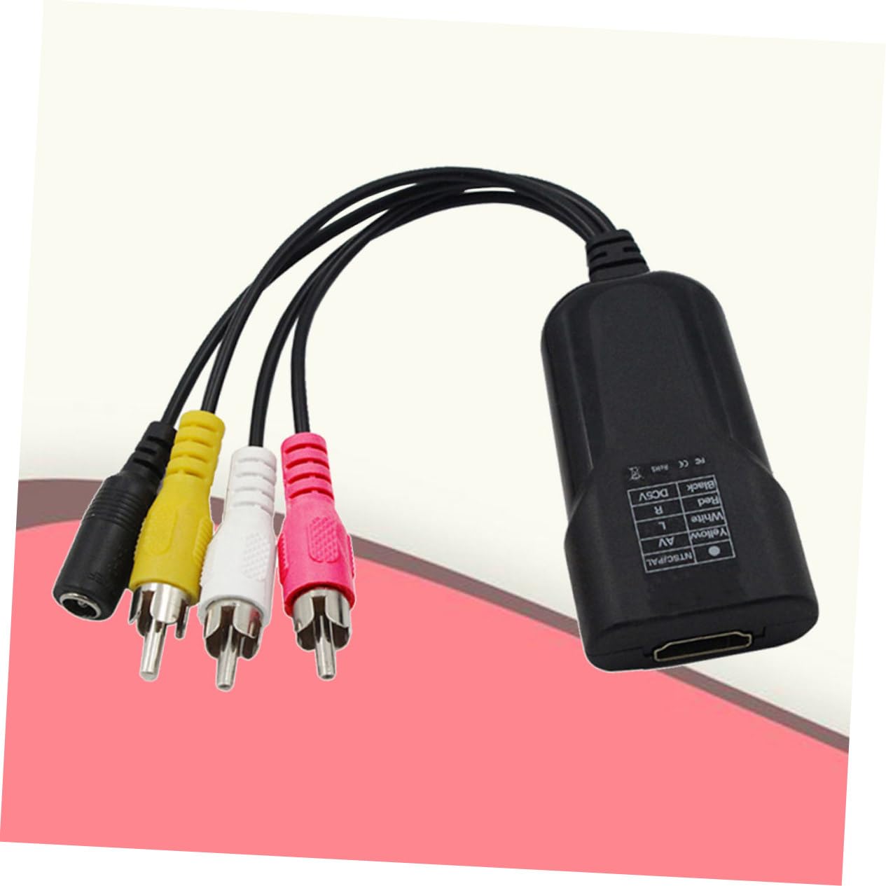 SHINEOFI 2 Pezzi Convertitore Compatto con Ntsc Adattatore Video Alimentazione per Tv e Dvd Facile Usare e Portatile