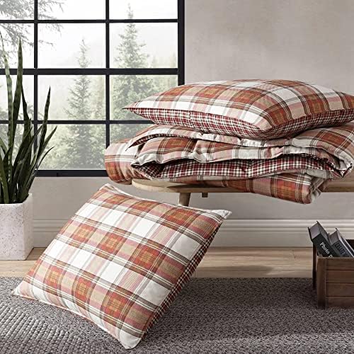 Eddie Bauer - Queen Comforter Set, Soft & Reversible Alt Down Bedding, Medium Weight for Year Round Comfort, 3 Piece Bed Set with Matching Shams (Edgewood Red) - Thumbnail 3