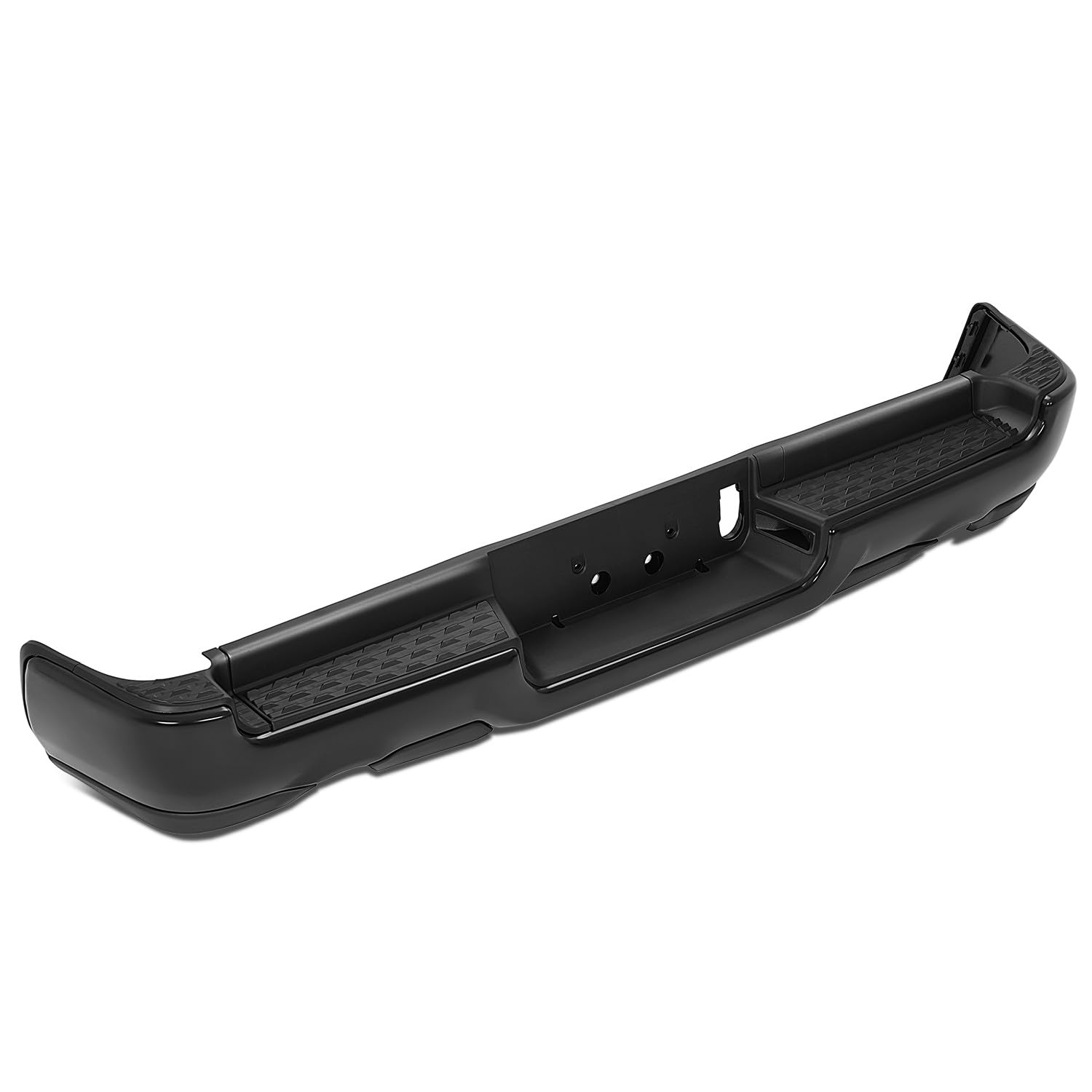 DNA MOTORING Rear Bumper Assembly Compatible with 19-24 Ram 1500, W/Dual Exhaust Cutout, CH1103163, Black, RBUM-RAM19-01-BK