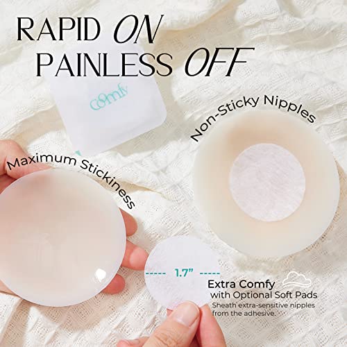 Nipple Covers for Women - Thin Reusable Petals With Case, Hypoallergenic Coverings, Classic Kit3