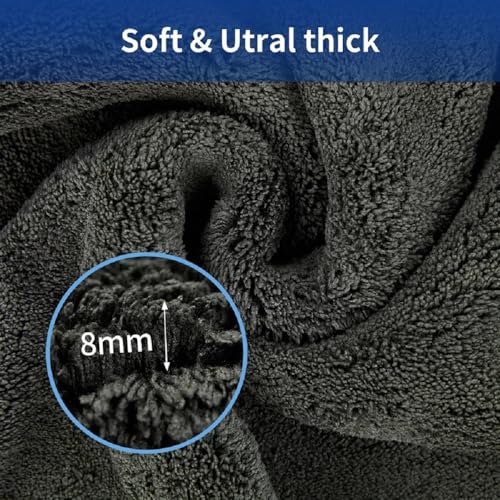 Image of Auto Hub Big Size- 90 X 60cm Microfiber Cloth for Car - Ultra Soft - Suede Edges & Dual Sided Microfiber Cloth - Lint & Streak Free Car Cleaning Cloth - Multipurpose Car Wash Cloth for Drying-3pc,Grey