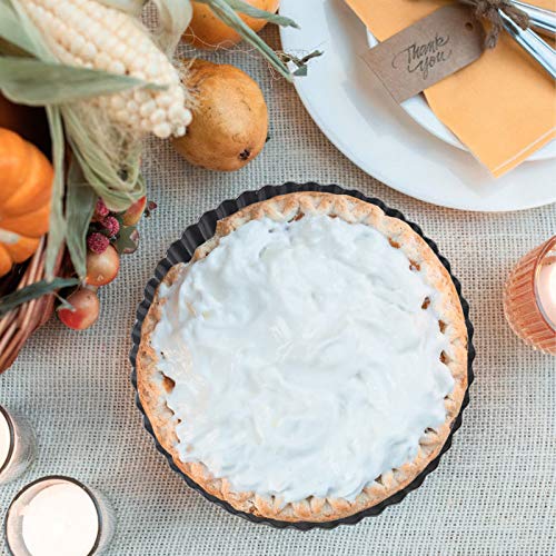 GRANDWISH 2-Piece Deep Pie Tin, Loose Bottom Pie Dish, Nonstick Quiche Pan (28cm) - Image 6