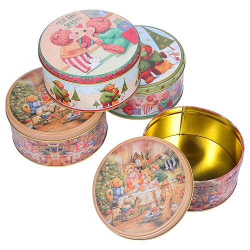 Boîte en tôle pour biscuits de Noël idée cadeau pour emballage bonbons de fête