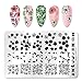 NICOLE DIARY 2Pcs Stamping Plates XL Nail Stamping Templates Spring Rose Flowers Stencil Plate Nail Printing Overprint Design Tool Valentine's Day Gift(14.5cm 9.5cm)