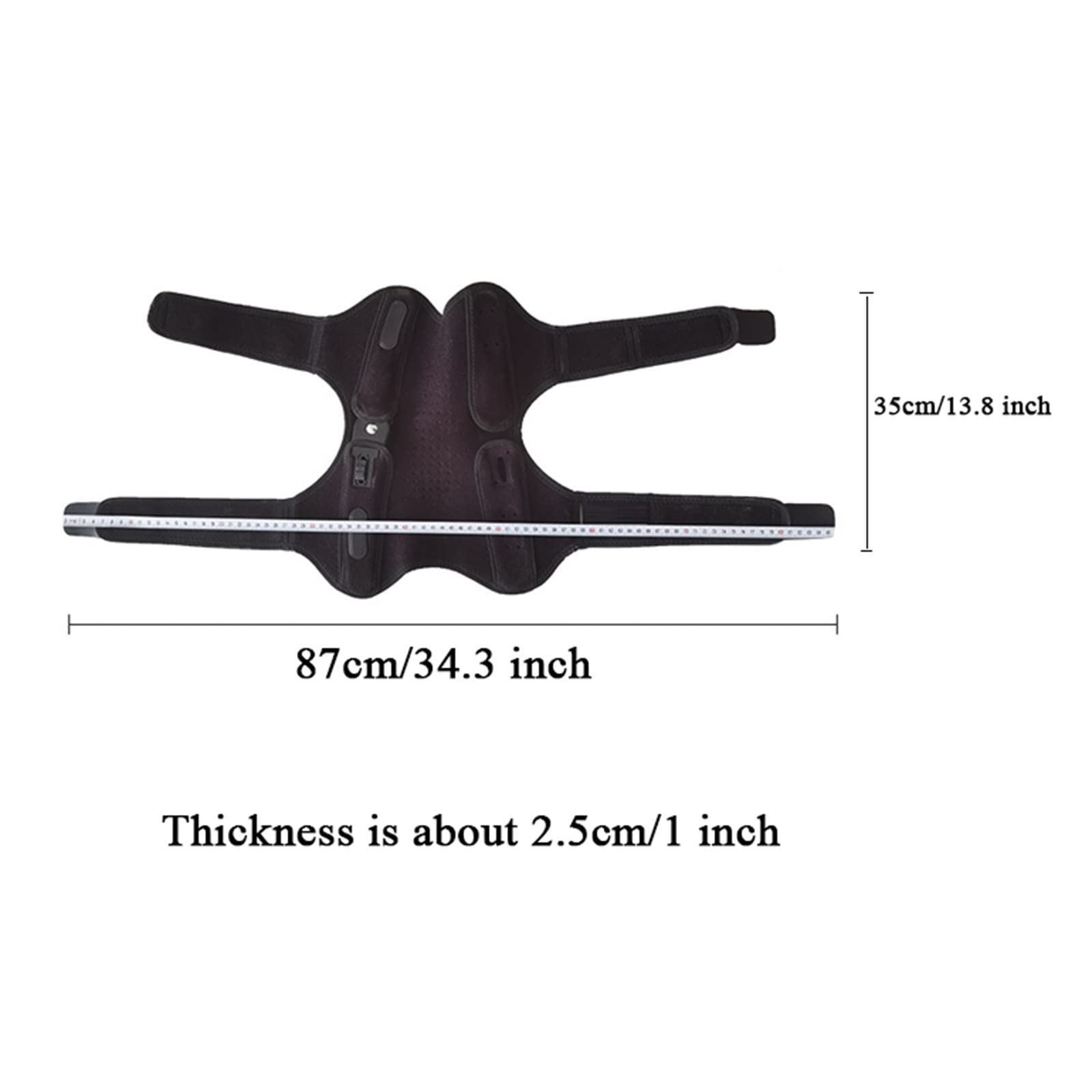 Kniebandage mit seitlichen Stabilisatoren für Knieschmerzen, Knie-Booster, verstellbare Dekompressions-Kniestützen für Treppensteigen, Bergsteigen, Sport und schwere Arbeitshandhabung (2er-Pack),Black
