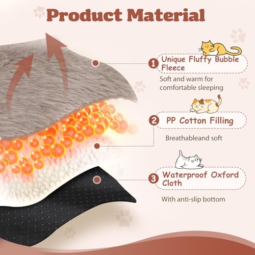 Nobleza-Katzenbett-Flauschig-und-Weich-Verdickte-Katzendecke-fur-Katzen-Waschbar-Rutschfestes-Hundebett-fur-Kleine-Hunde-und-Katzen-50-x-40-x-8-cm-Braun | Dealmeister.io Alt tag für bilder post titel