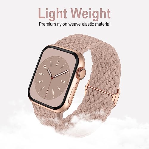 Image of Braided Solo Loop Compatible with Apple Watch Band 38mm 40mm 41mm 42mm 44mm 45mm 46mm 49mm Women Men, Adjustable Stretchy Bands Elastic Sport Strap for iWatch Series 11 10 9 8 7 6 5 4 3 2 SE Ultra 3 2