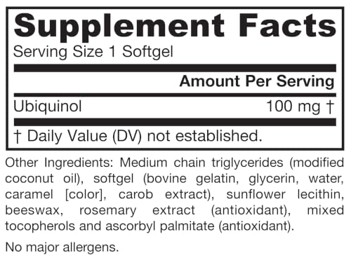 Jarrow QH-Absorb Ubiquinol 100mg CoQ10, Heart Health, 120 Softgels | High Absorption, Supports Mitochondrial Energy Production & Healthy Cardiovascular Function, Dietary Supplement - image 8