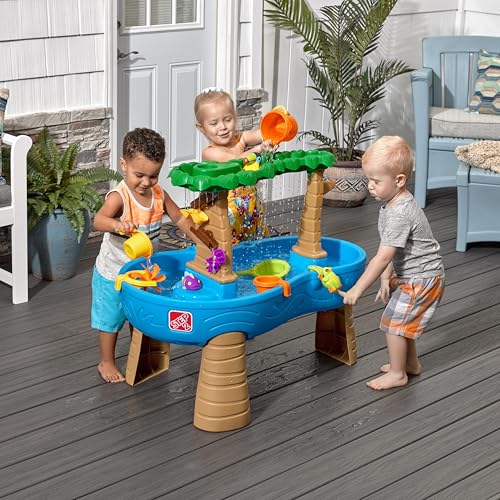 Image of Step2 Tropical Rainforest Water Table for Kids, Toddler Outdoor Sensory Play Table, 13 Accessories, Ages 18 Months+