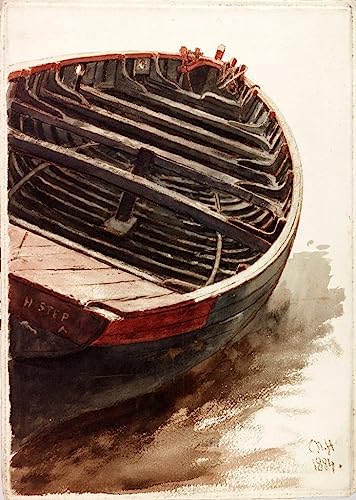 Poster toile Charles Napier Hemy canot déco murale 50x70cm