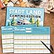 Stadt Land Kartenspiel Camping Edition, Geschenke für Camper Männer Frauen, Wohnmobil Gadgets, Camping Spiele Zubehör 2025, ab 9 Jahren, 50 Blatt Din-A4