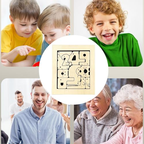 Puzzles infantiles de madera con animales para desarrollar la lógica 4