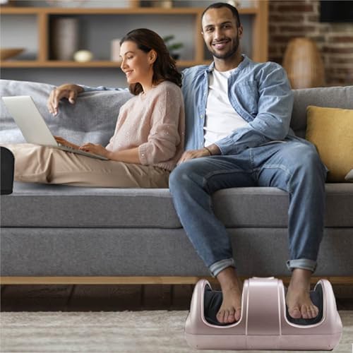 Masajeador de pies Gecheer Premium, con amasado profundo y rodillos, control remoto, nodos shiatsu, palmas de silicona suave, diseño ergonómico para pies, tobillos, pantorrillas y piernas, 7 modos de masaje, ideal como regalo miniatura 6
