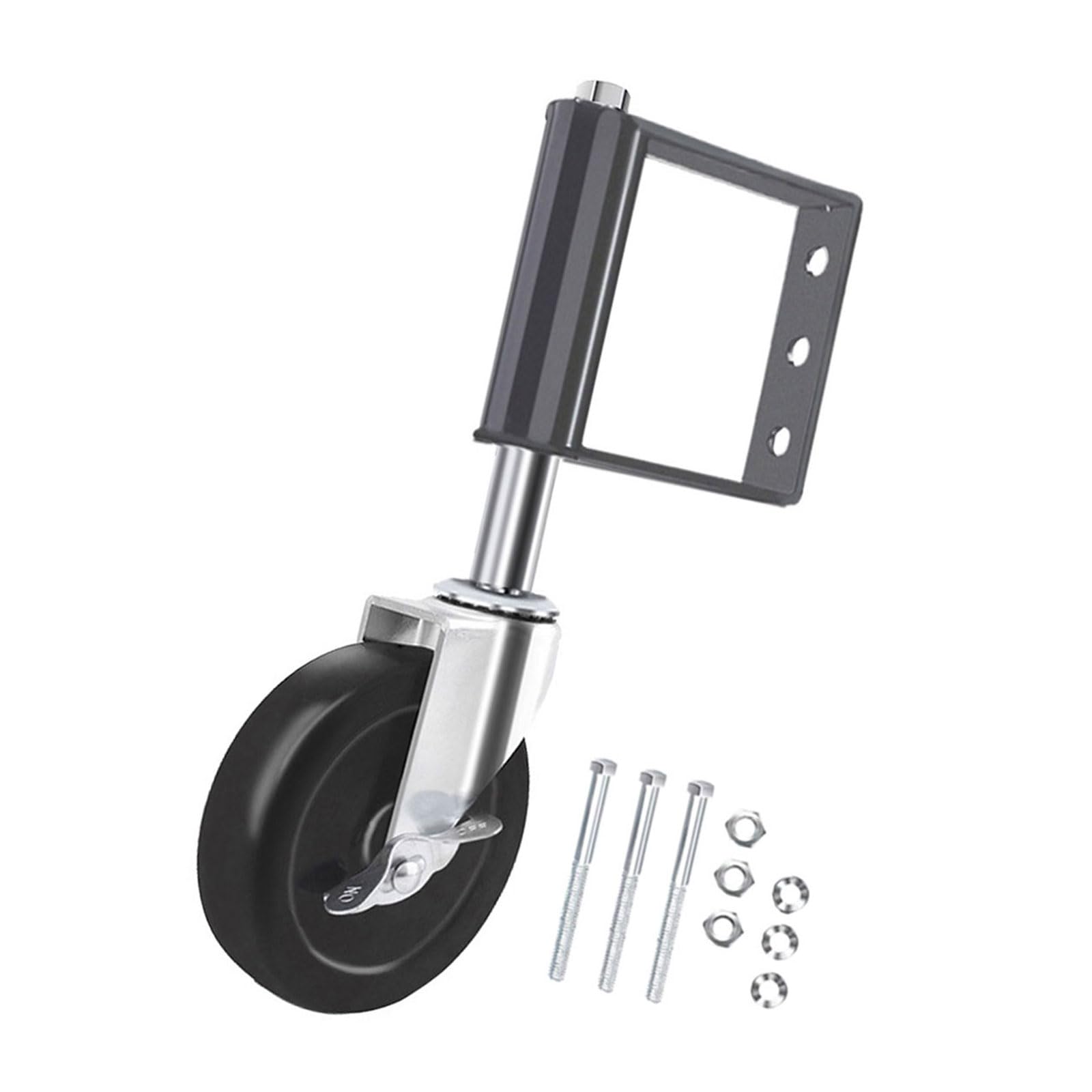 Roue de portail pivotante 360 avec support large pour terrain irrégulier