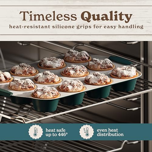 image for Country Kitchen Nonstick Stackable Bakeware Set - Heavy Duty, Durable,