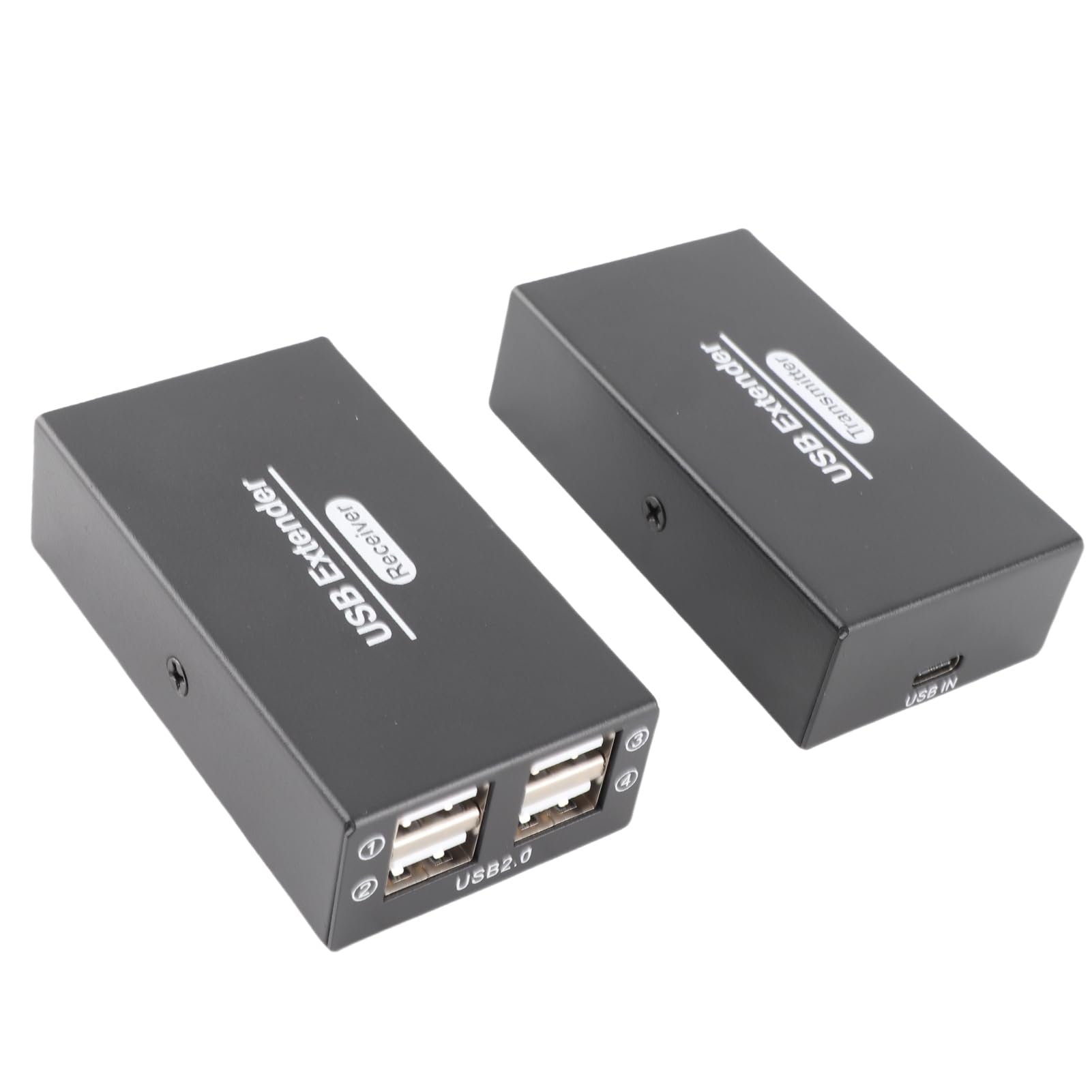 Extensor USB de 262 Pies sobre Ethernet único Cat5e 6 7 con 4 Concentradores USB 2.0 para, OS X, Adecuado para PC, Computadora Portátil, Escritorio y Más (Enchufe de la UE)