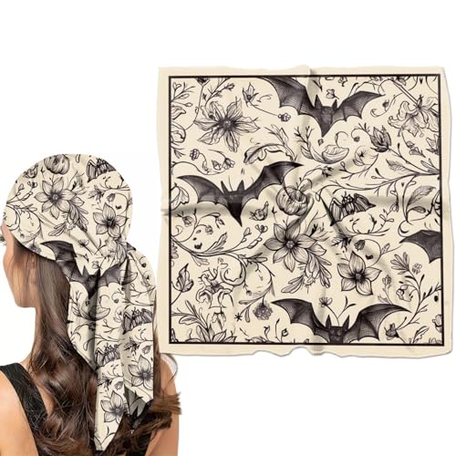 Scarf Silk Feeling Square Satin Head Hair Wrap 27.5 Inches Trendy Aesthetic Cute Decoration for Women Girls