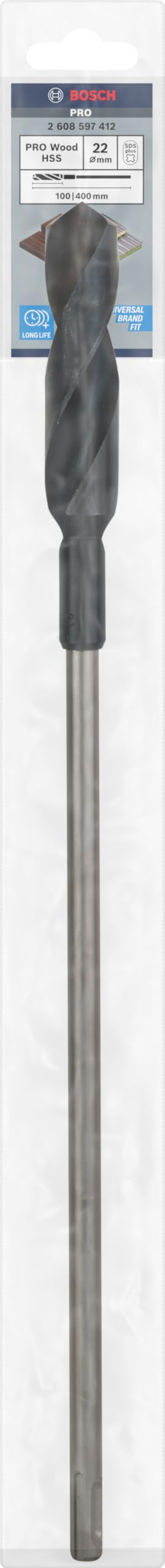 Mèche pour Coffrages et Lambrissages à Queue SDS Plus, 22mm Diamètre x 400mm Longueur