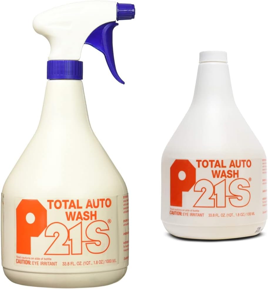 P21S 13001B Auto Wash W/Sprayer, 1000 ml, White & 13001R Auto Wash Refill, 1000 ml