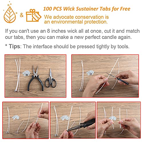 100 Mechas para Velas de 8 Pulgadas con Accesorios miniatura 4