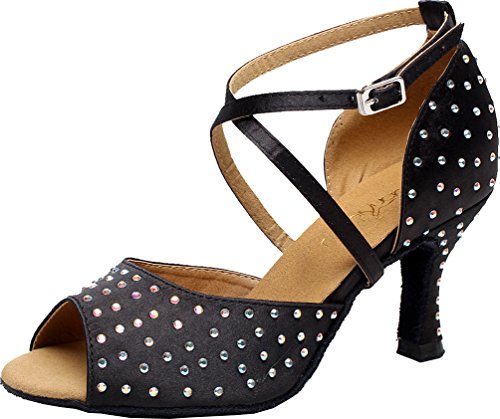 Chaussures de danse latine avec talon HEE personnalisé et semelle souple