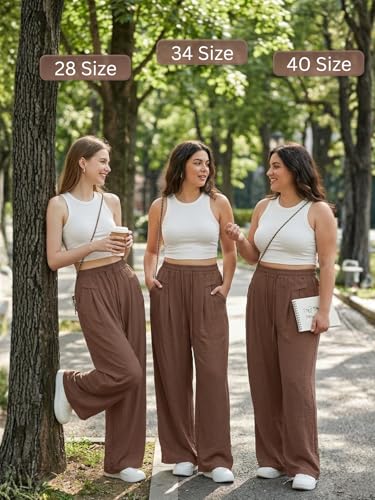 Image of GRECIILOOKS High Waist Polycotton Trousers for Women - Flared Parachute Pants with Side Pockets | Casual Travel Cargo Pants (Available in Plus Size and Value Pack)