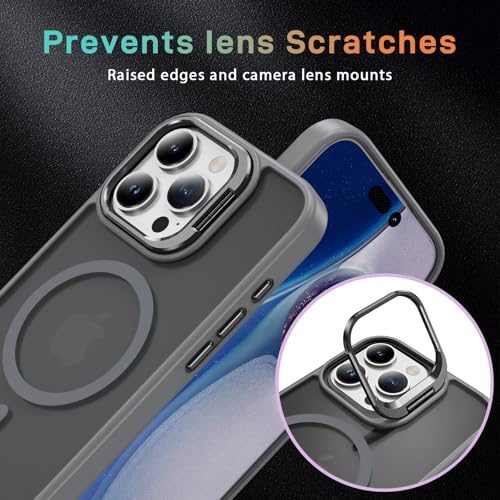 Coque iPhone 15 Pro Max avec béquille protection antichoc mate - 3
