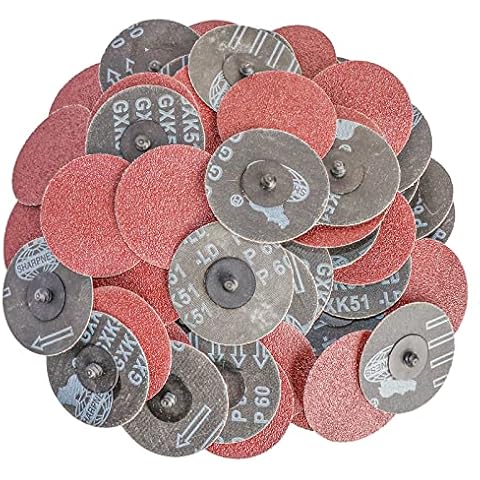 3" inch Sanding Disc Roll Lock R-Type Sandpaper Quick Change Disc Grinding Pad Abrasive Disc (60) Cover
