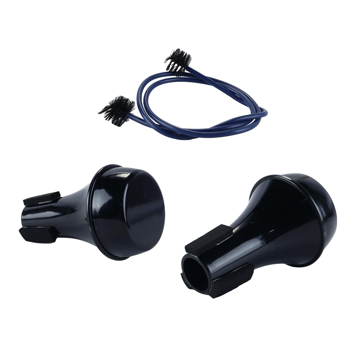 Ausi Kit de mantenimiento de trompeta de 7 piezas con soporte portátil, cepillos de limpieza y silenciador para el cuidado diario y la práctica silenciosa.