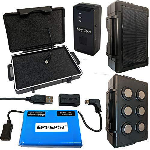 Spyspot Tracking Kit - 4G Mini Real Time Gps Tracker Gl 300Mg With Solar Powered Magnetic Waterproof Case, Battery And Usb Adapter - Hidden Locator Device For Vehicles - Subscription Required #TOP16