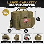 Maelstrom Tactical Lunch Box, Insulated Lunch Bag for Men, Large Durable Leakproof Cooler Bag with Detachable MOLLE Bags, Modern Lunch Tote for Adult Women Work,Picnic,20 Cans/15 L, Khaki - Image 5