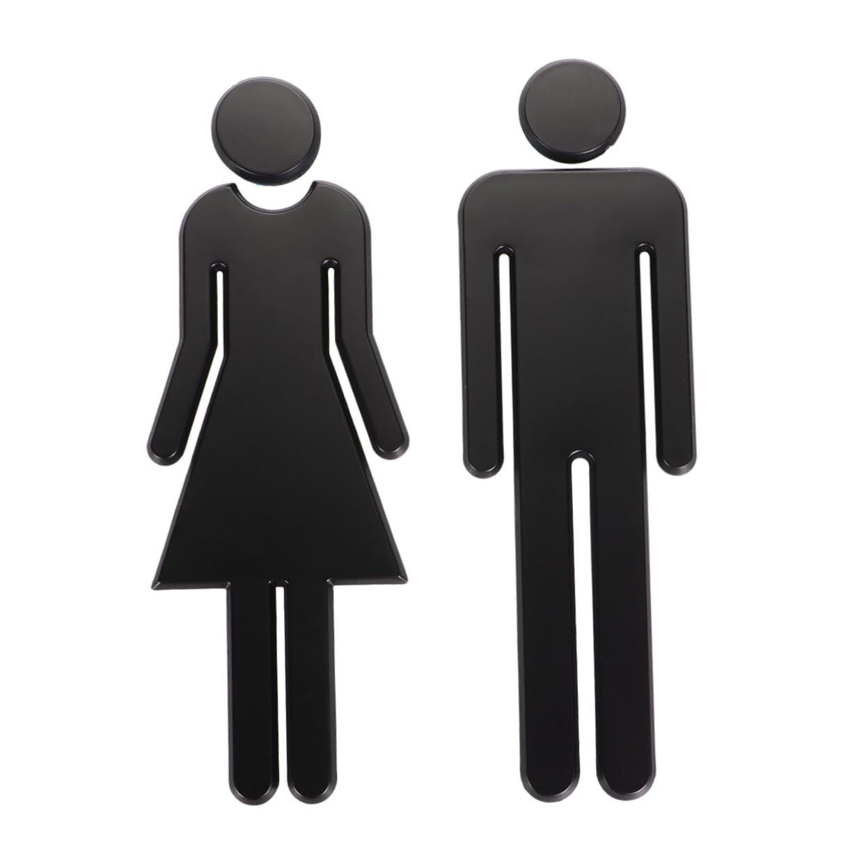FUNOMOCYA 1set Black Bathroom Restroom Sign for Men and Women Material Stylish Decoration for Office Use