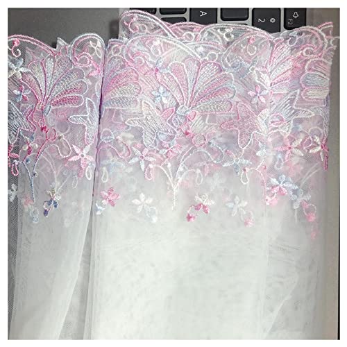 Suiglory CV231 2 Yards Pink Vintage Embroidery Lace Trim Sewing Lace Fabrics thumb #6