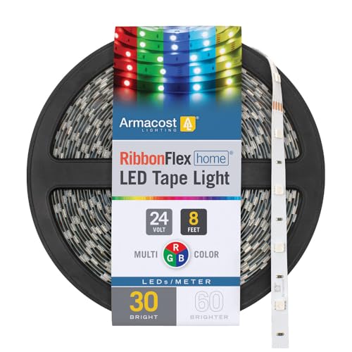 Armacost Lighting RibbonFlex Home Multi-Color LED Tape Light 30 LEDs/Meter, 8.2ft (2.5m) 613210