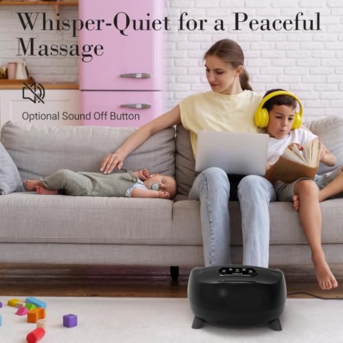 Image of CuPiLo Foot Massager with Heat, Upgraded Full Foot Massage for Neuropathy, Deep Tissue Shiatsu Feet Massager, Remote Control Multi-Level Settings