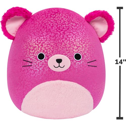 Image of Squishmallows Original 14in Bamantha the Silver-Spotted Plum Jaguar - Official Jazwares Plush (Large)