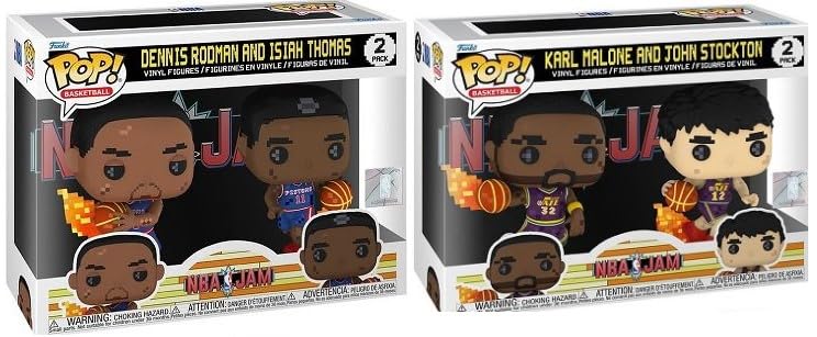 Funko POP! NBA フィギュア 12体セット まとめ売り Funko Pop NBA Legends 2 Pack Combo Set, Rodman & Thomas, Malone
