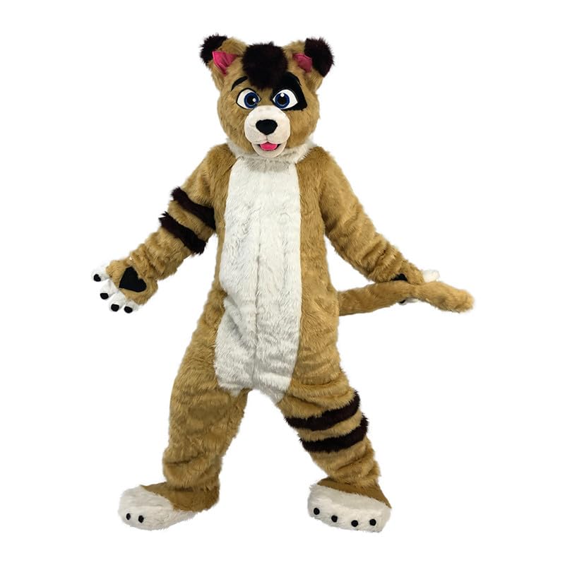 Brown Fox Wolf Husky Dog Mascot Costume Adult Cosplay
