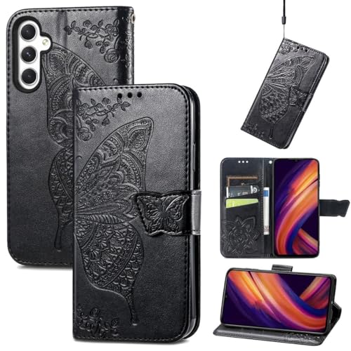 Étui pour Samsung Galaxy A25 5G avec fonction support et rabat noir