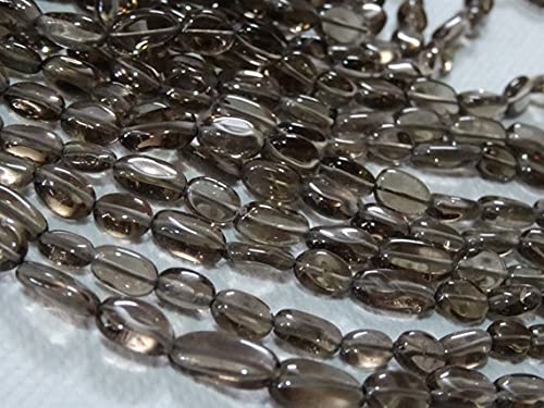 Quartz fumé perles ovales naturelles pour concevoir des bijoux porteurs de sérénité