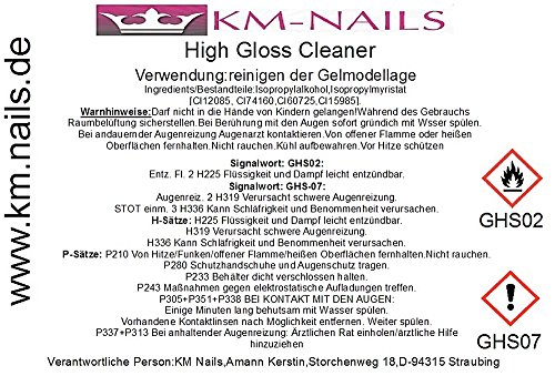 KM-Nails 1000ml High Gloss Cleaner mit Erdbeer Duft für einen tollen glanz – Bild 2