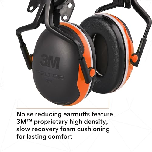 Image of 3M PELTOR Hearing Protection Earmuffs, X4 Series Noise Protection, Construction, Manufacturing, Assembly, Sanding