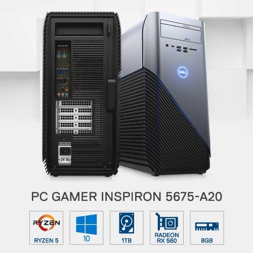 PC Gamer Dell Inspiron INS-5675-A20 AMD R5 8GB 1TB Placa de Vídeo