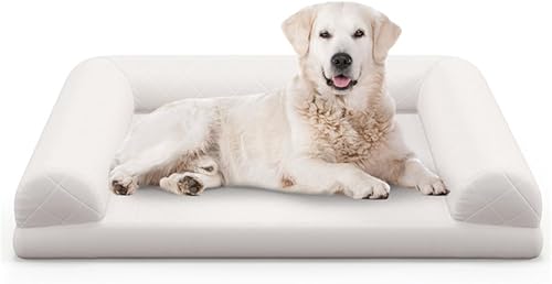 Miniatura 8 de Cama ortopédica para perro de 36 pulgadas, material de esponja en forma de huevo, reforzado en tres lados, funda de cama desmontable y lavable,