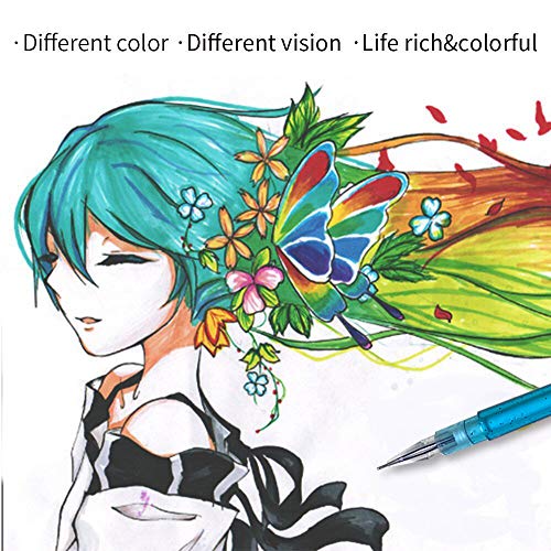 Happlee Fancy Pens 12 Color Journaling Pen Gel Pens Fine Point for Bullet Journal Creative Note Taking Fun Pen Set
