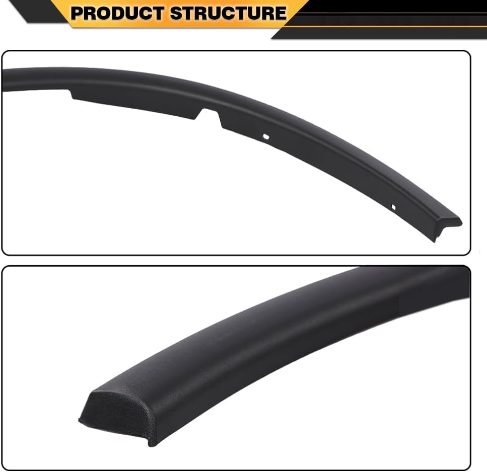 CNNELL 2pcs Front Wheel Arch Fender Trim Moulding Molding Compatible with Dodge Durango 2011-2021 Smooth Wheel Flares Set LH + RH