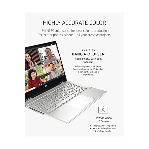 HP Pavilion x360 14” Touchscreen Laptop, 11th Gen Intel Core i5-1135G7, 8 GB RAM, 256 GB SSD Storage, Full HD IPS Display, Windows 10 Home OS, Long Battery Life, Work & Streaming (14-dw1024nr, 2021)