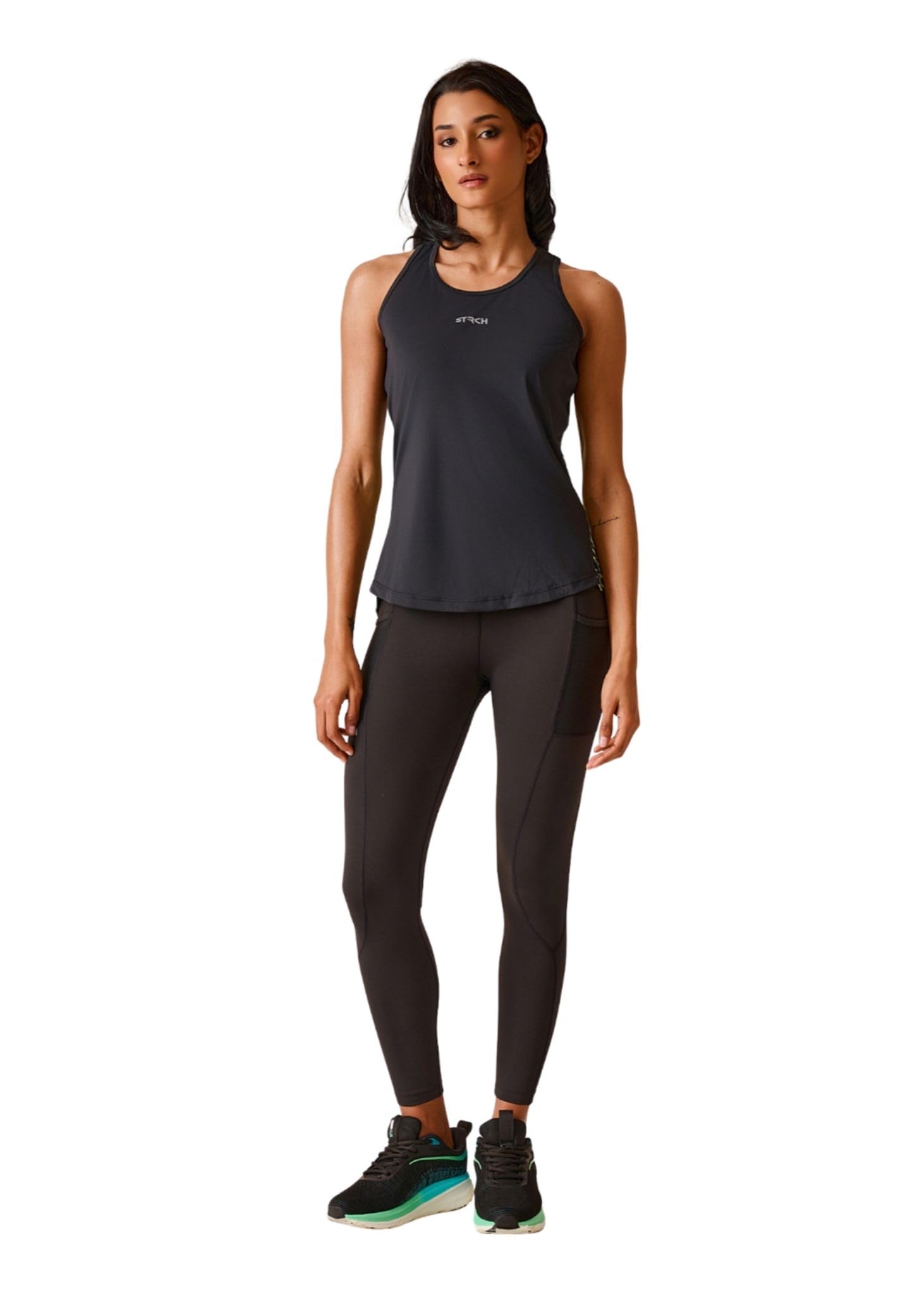 strch Women's Ultimate Performance Tank Top | Regular Fit Sleeveless Activewear Top | Crew Neck Workout Tank for Gym, Yoga, Running & Training | Stretch Performance Fabric-picture-11
