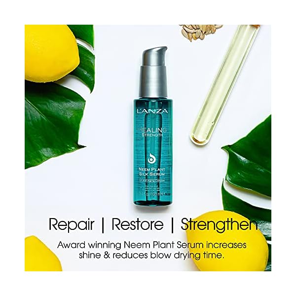 L'ANZA Neem Plant Silk Award-winning Healing Serum, Effortlessly Nourishes, Repairs, and Boosts Hair Shine and Strength for a Perfect Silky Look, For All Hair Types