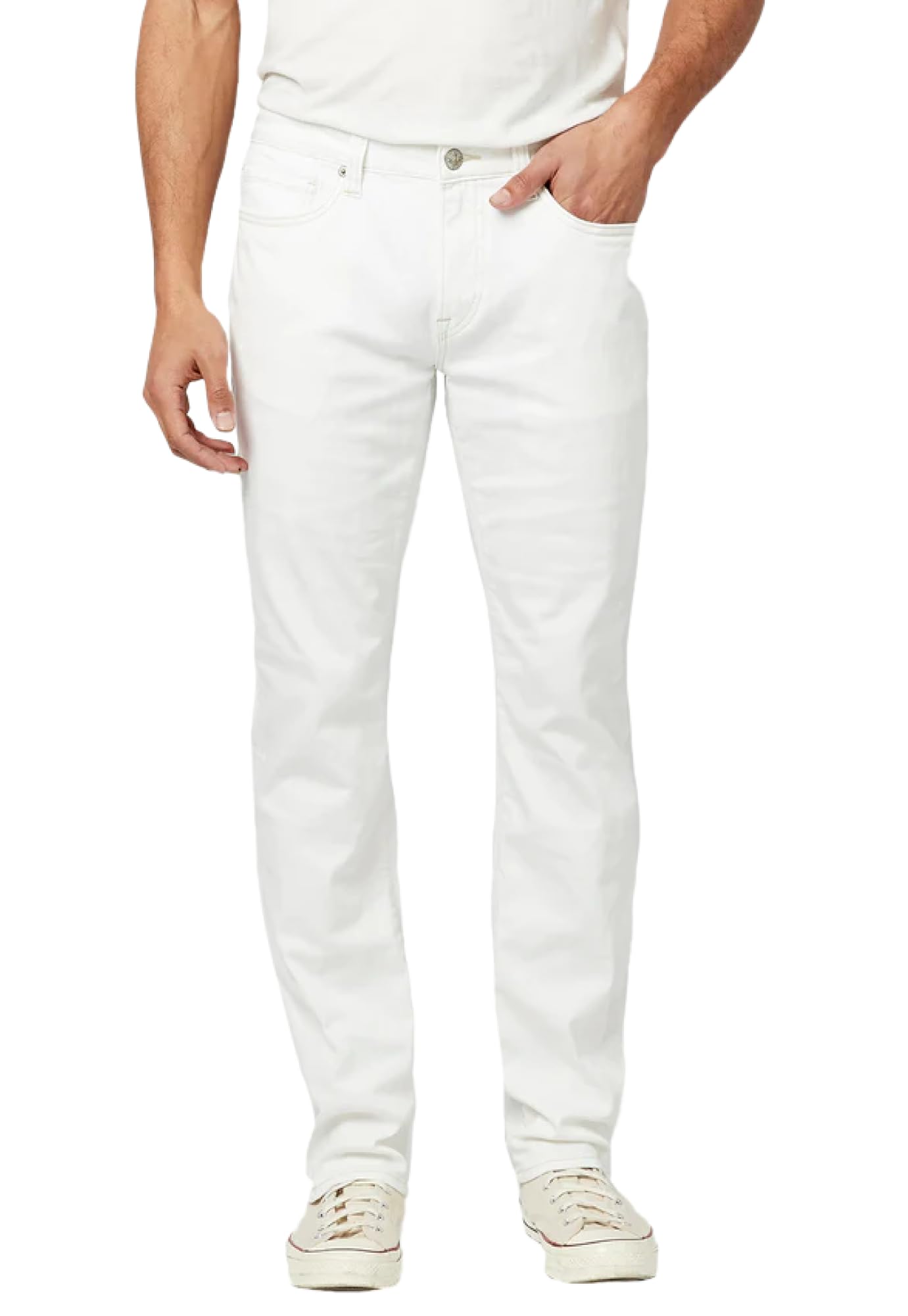 Buffalo David BittonMen's Straight Six Jeans, Pure White, 36W x 34L